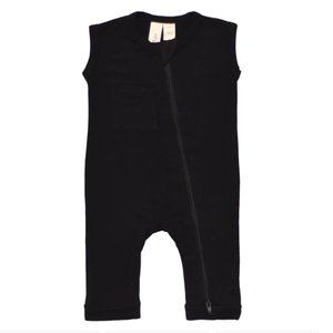 Gently used KYTE ZIPPER SLEEVELESS ROMPER black